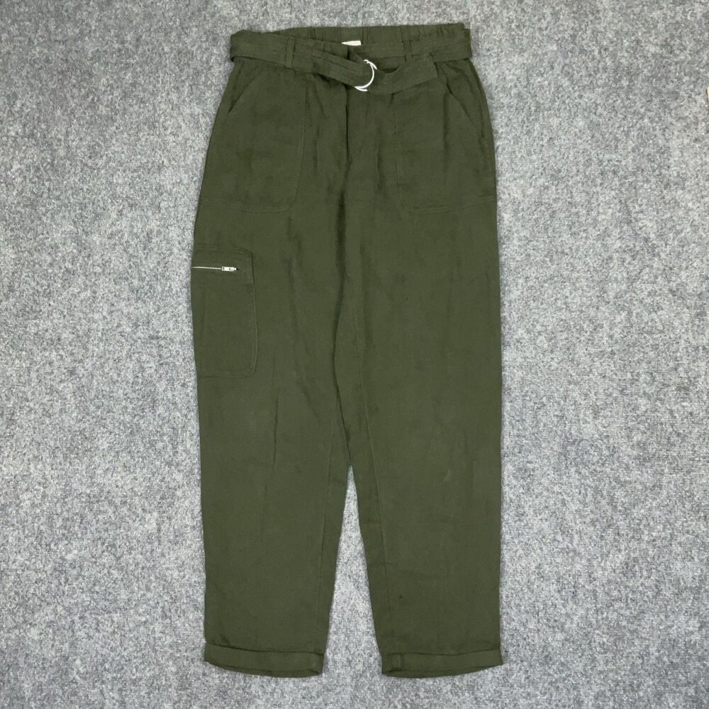 Joie Pants Womens Size S Green Linen Lyocell  Utility Casual